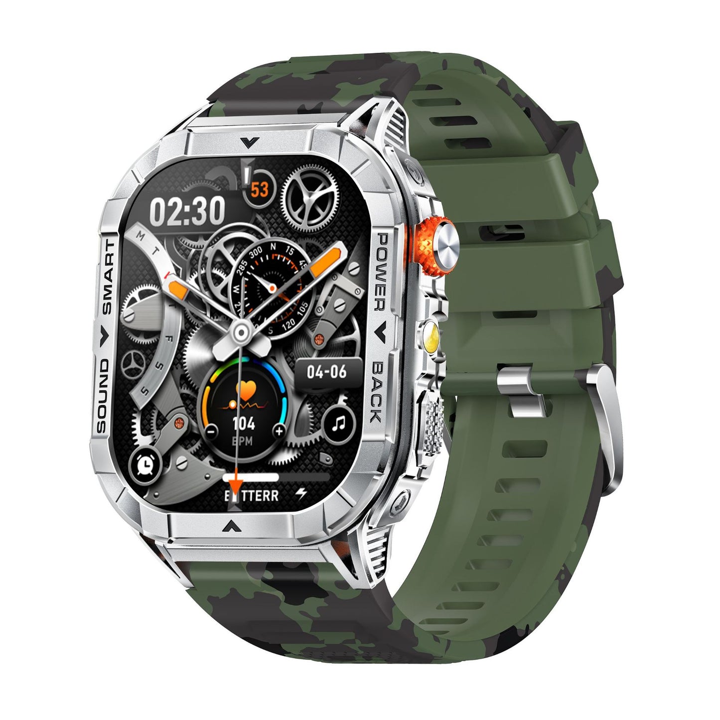 Reloj inteligente K70A con monitorización de frecuencia cardíaca y llamadas Bluetooth.