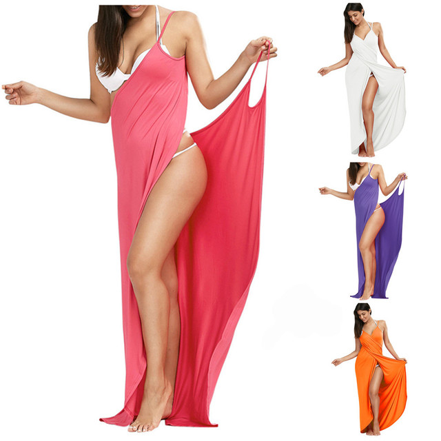 Vestido de playa sexy con tirantes