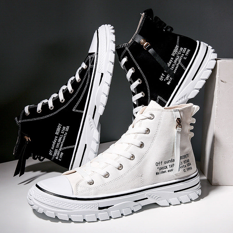 Zapatillas de lona, suela gruesa transpirable, zapatillas de skate, zapatos casuales Gaobang