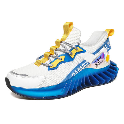 Zapatillas running de suela ancha, transpirables, absorción de impactos, reflectantes