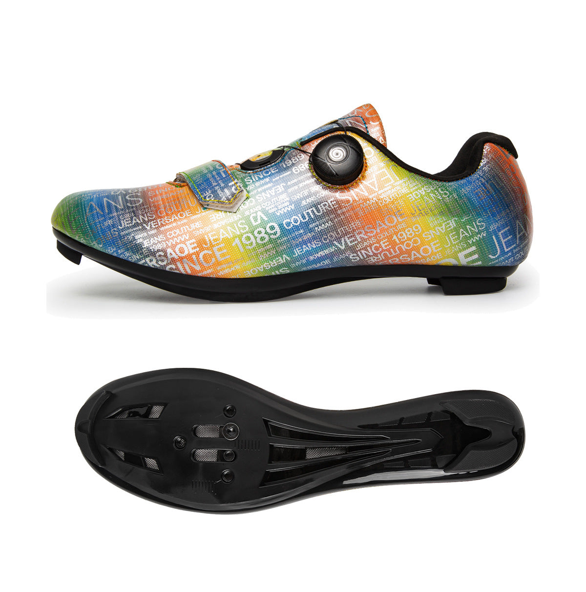 Zapatillas de ciclismo con suela de goma, sin bloqueo