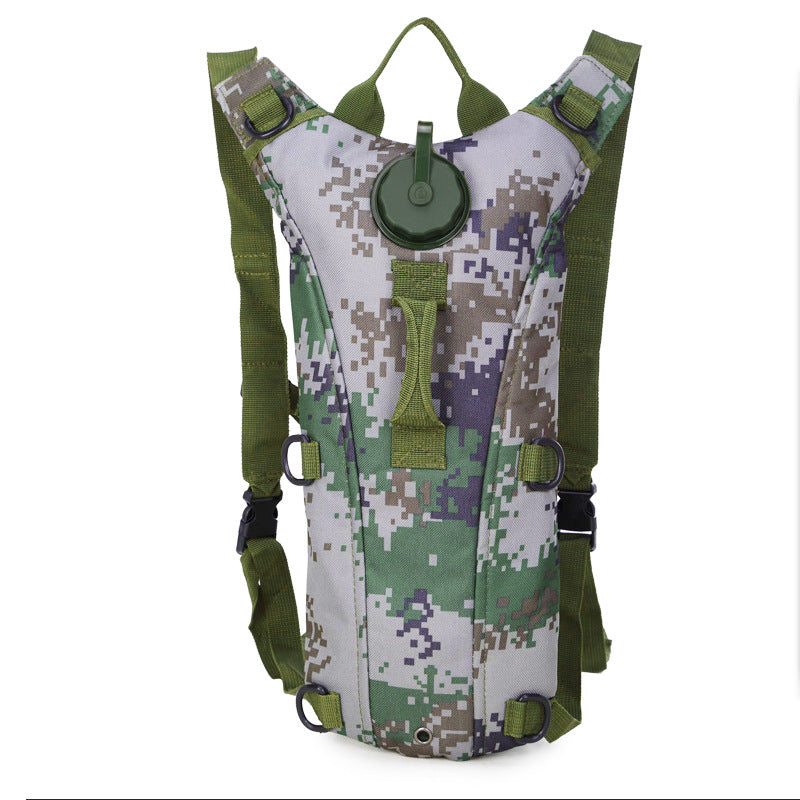 Mochila de hidratación con depósito de agua.