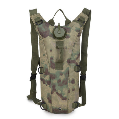 Mochila de hidratación con depósito de agua.