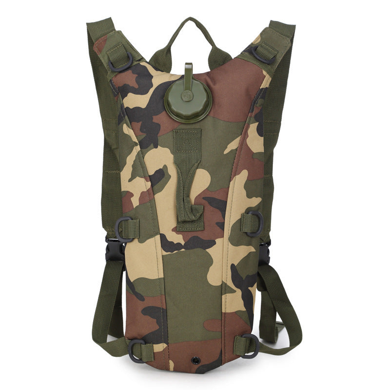 Mochila de hidratación con depósito de agua.
