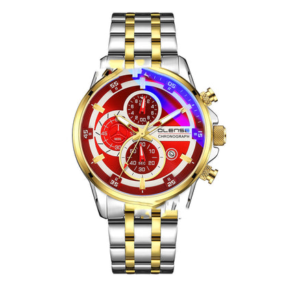 Reloj deportivo multifunción de cuarzo y acero inoxidable