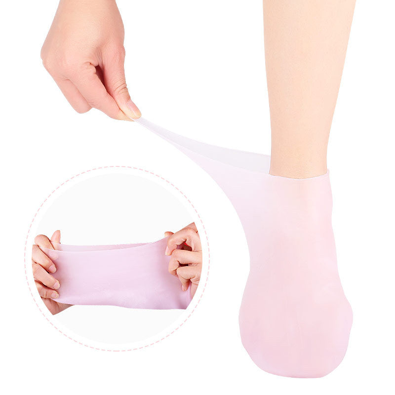Calcetines hechos de silicona altamente elástica.