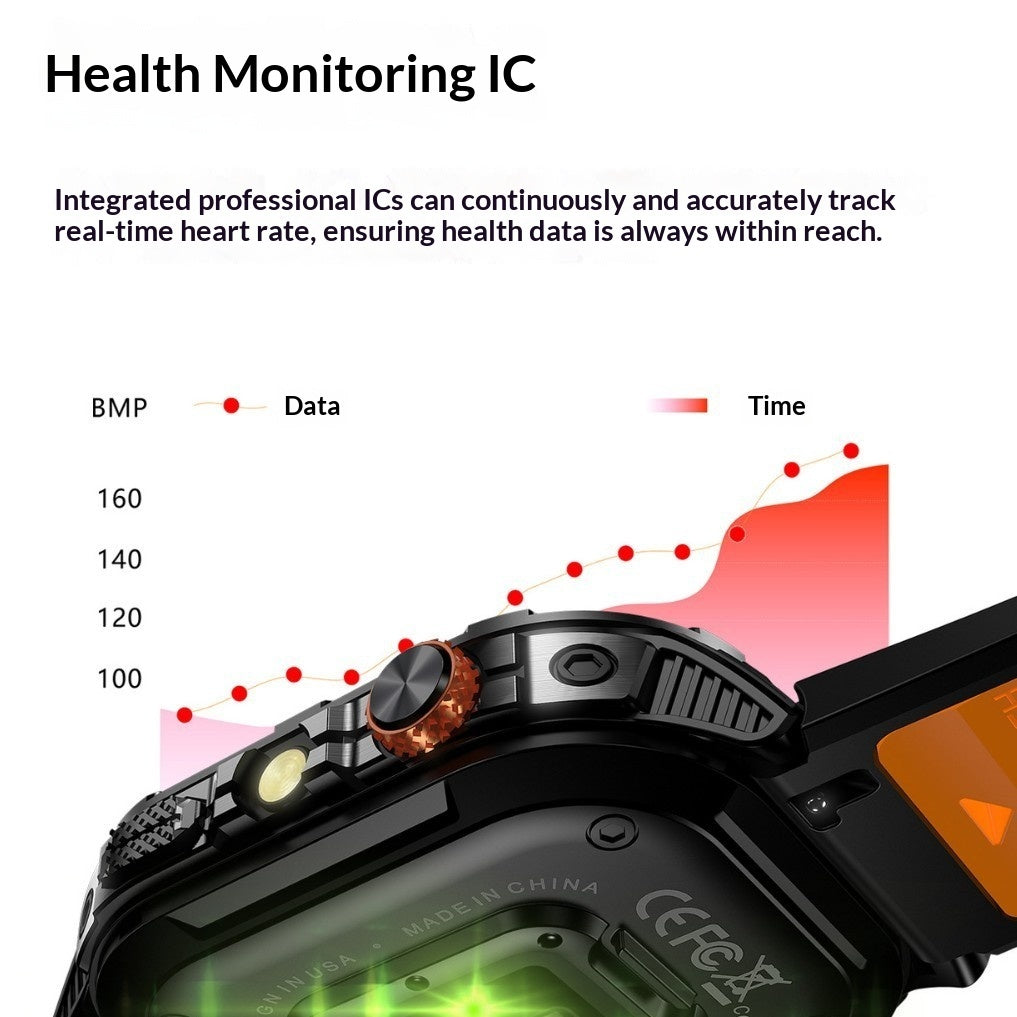 Reloj inteligente K70A con monitorización de frecuencia cardíaca y llamadas Bluetooth.