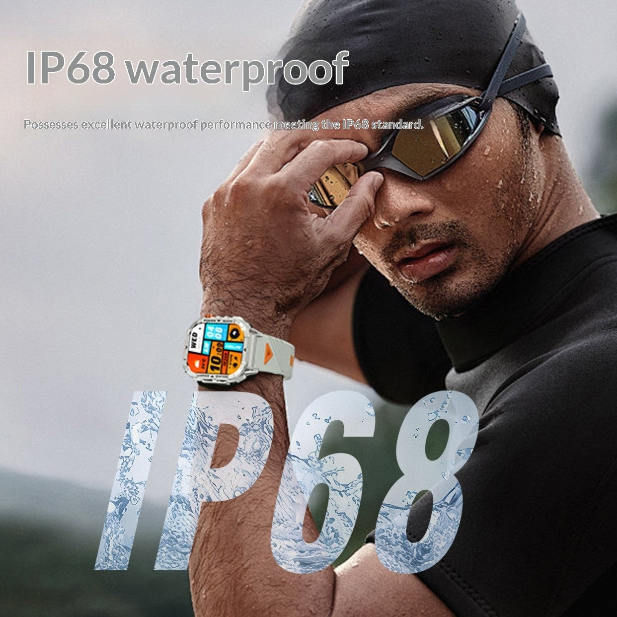 Reloj inteligente K70A con monitorización de frecuencia cardíaca y llamadas Bluetooth.