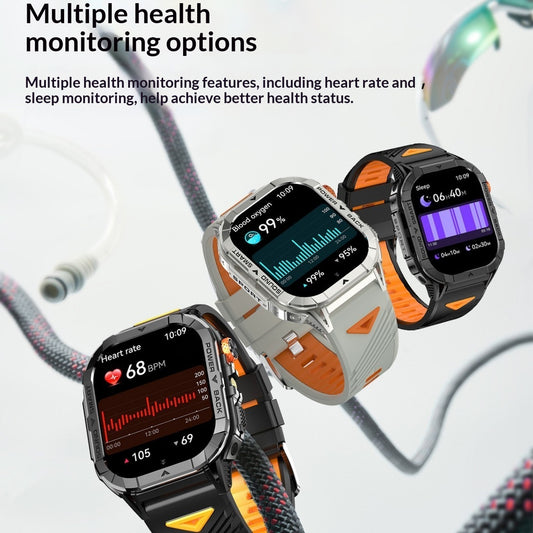 Reloj inteligente K70A con monitorización de frecuencia cardíaca y llamadas Bluetooth.