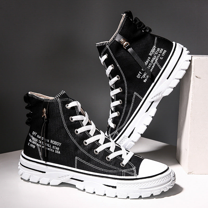 Zapatillas de lona, suela gruesa transpirable, zapatillas de skate, zapatos casuales Gaobang