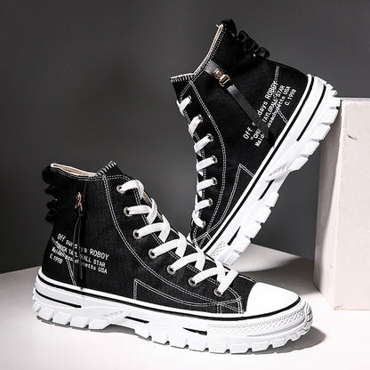Zapatillas de lona, suela gruesa transpirable, zapatillas de skate, zapatos casuales Gaobang