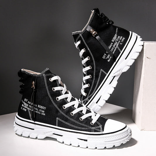 Zapatillas de lona, suela gruesa transpirable, zapatillas de skate, zapatos casuales Gaobang