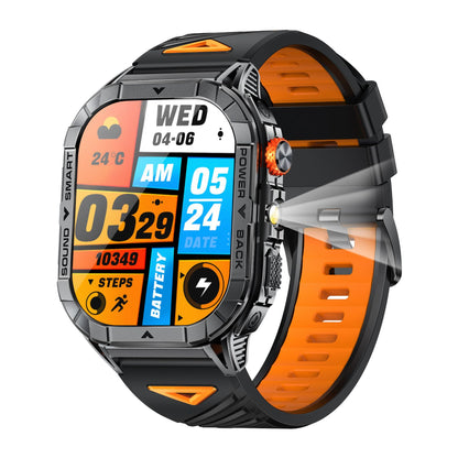 Reloj inteligente K70A con monitorización de frecuencia cardíaca y llamadas Bluetooth.
