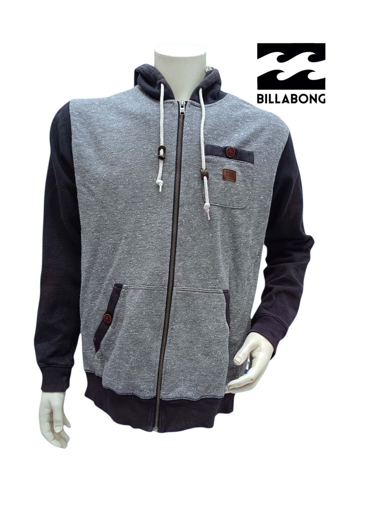 Sudadera con cremallera Billabong gris